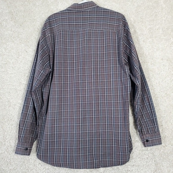 Zegna Sport Men Plaid Button‎ Up Shirt Size XL Long Sleeve Smart Casual Office - Picture 9 of 13